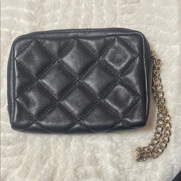 Kate Spade Black Quilted wallet clutch with Chain Strap - Picture 2 of 4